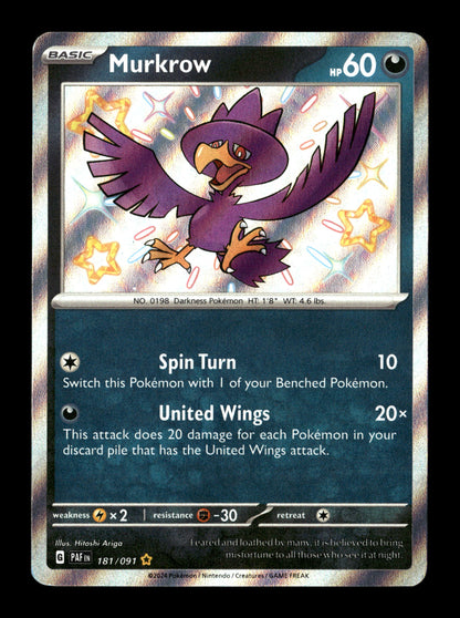 Pokemon Paldean Fates Murkrow 181