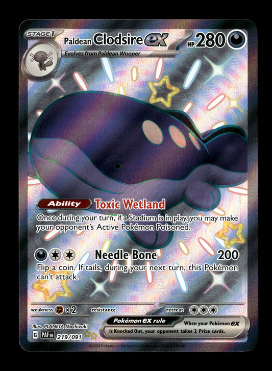 Pokemon Paldean Fates Paldean Clodsire ex 219