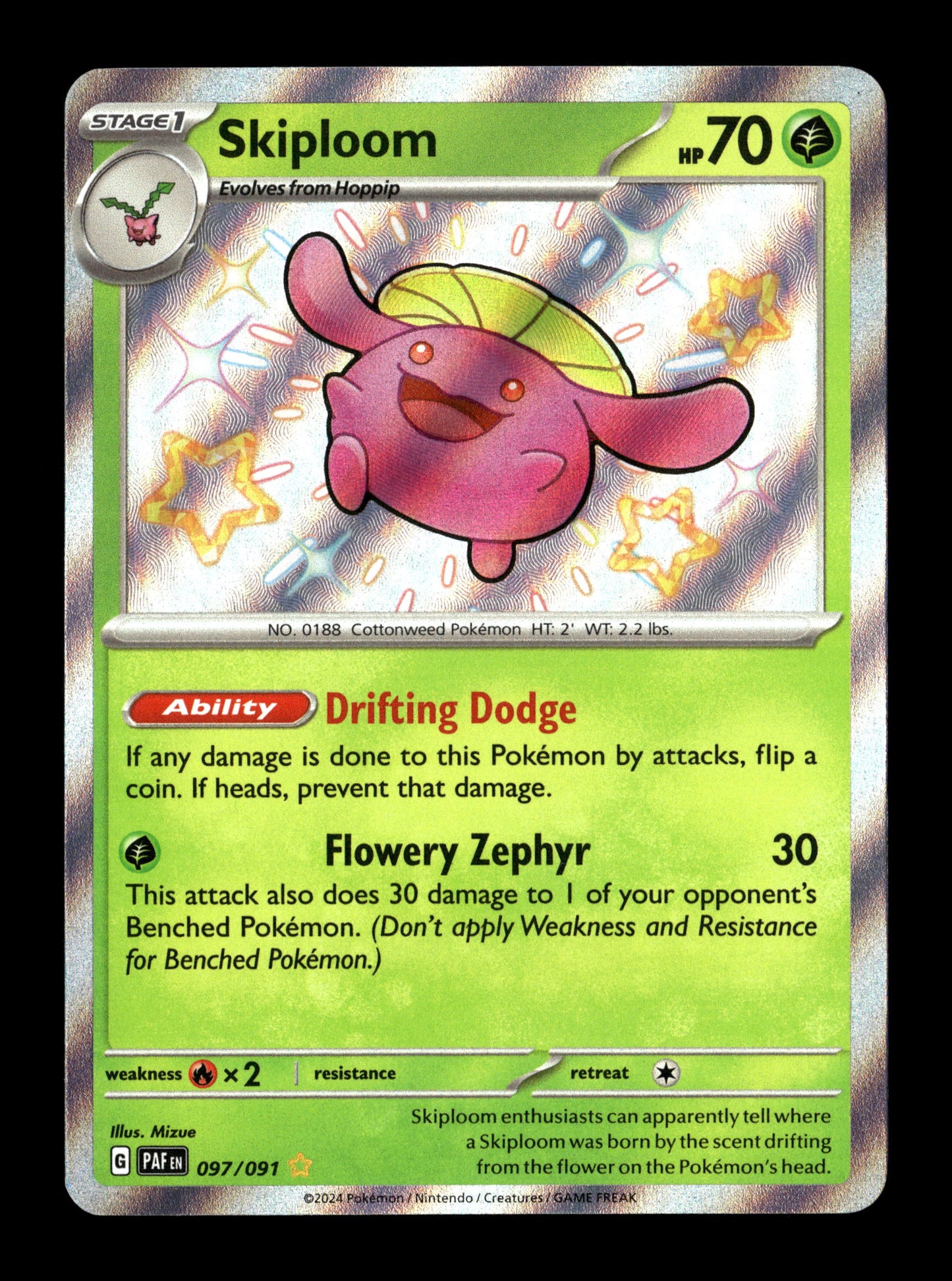Pokemon Paldean Fates Skiploom 097