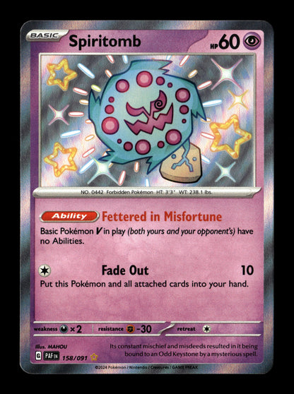 Pokemon Paldean Fates Spiritomb 158