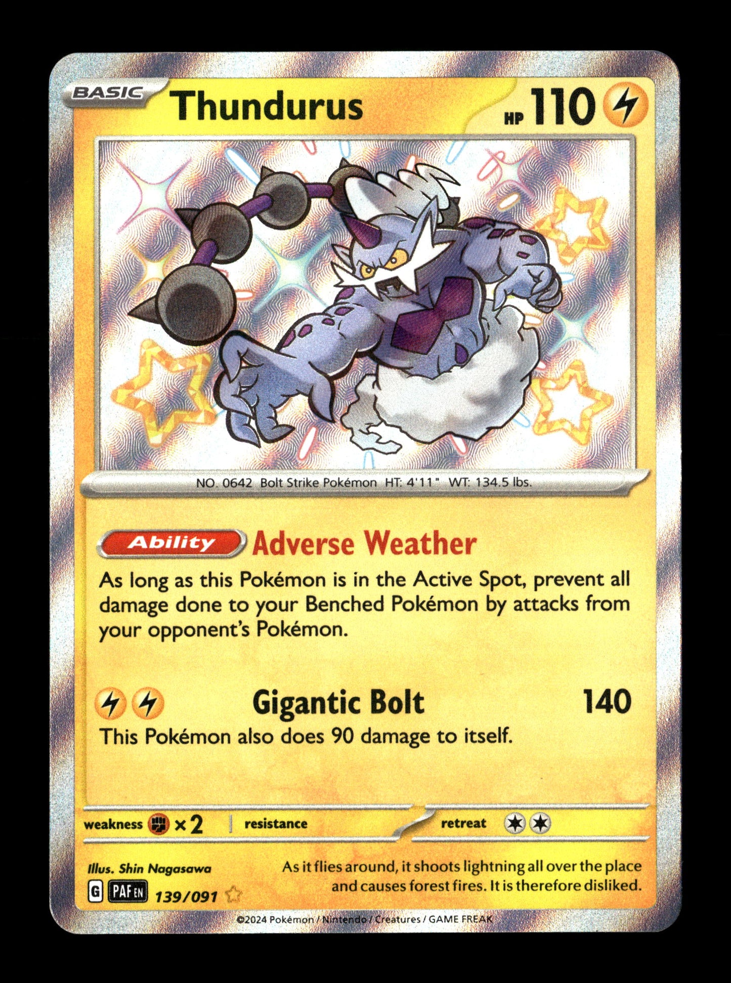 Pokemon Paldean Fates Thundurus 139