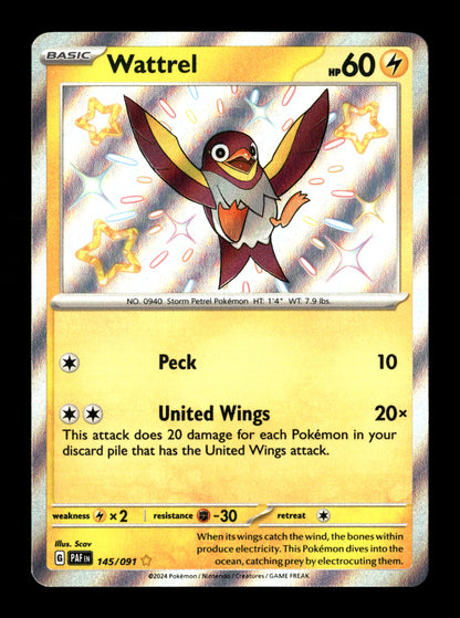 Pokemon Paldean Fates Wattrel 145
