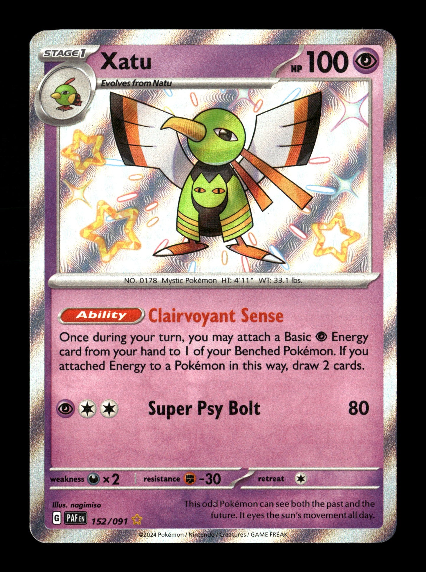 Pokemon Paldean Fates Xatu 152