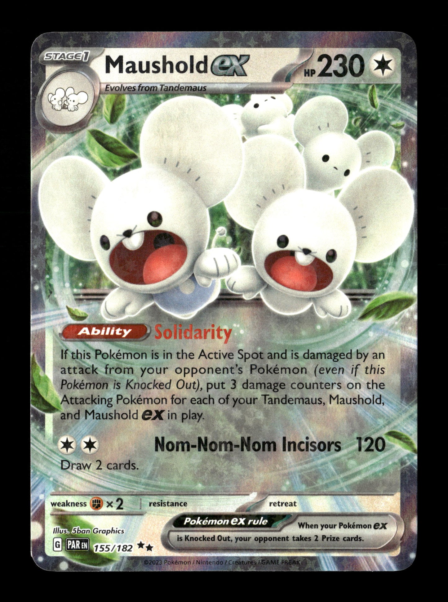 Pokemon Paradox Rift Maushold ex 155