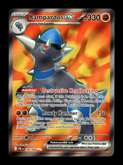Pokemon Pitch Black Rampardos ex 100