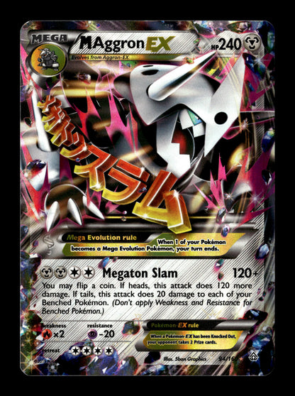Pokemon Primal Clash M Aggron EX 94