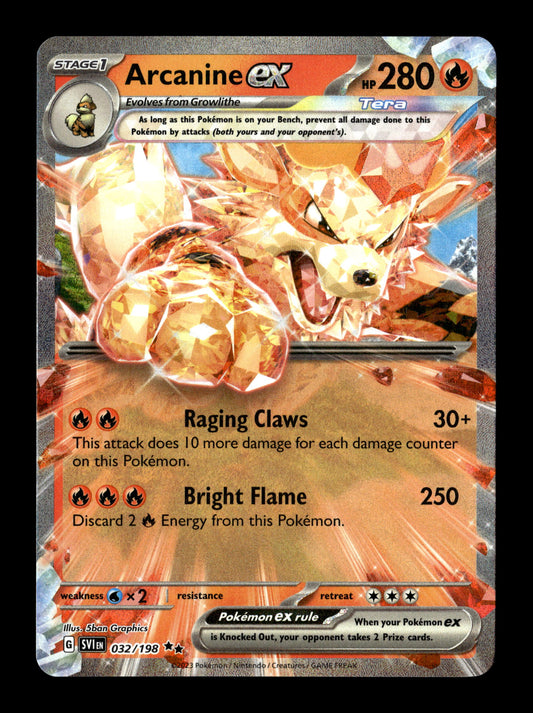 Pokemon Scarlet & Violet Base Set Arcanine ex 032