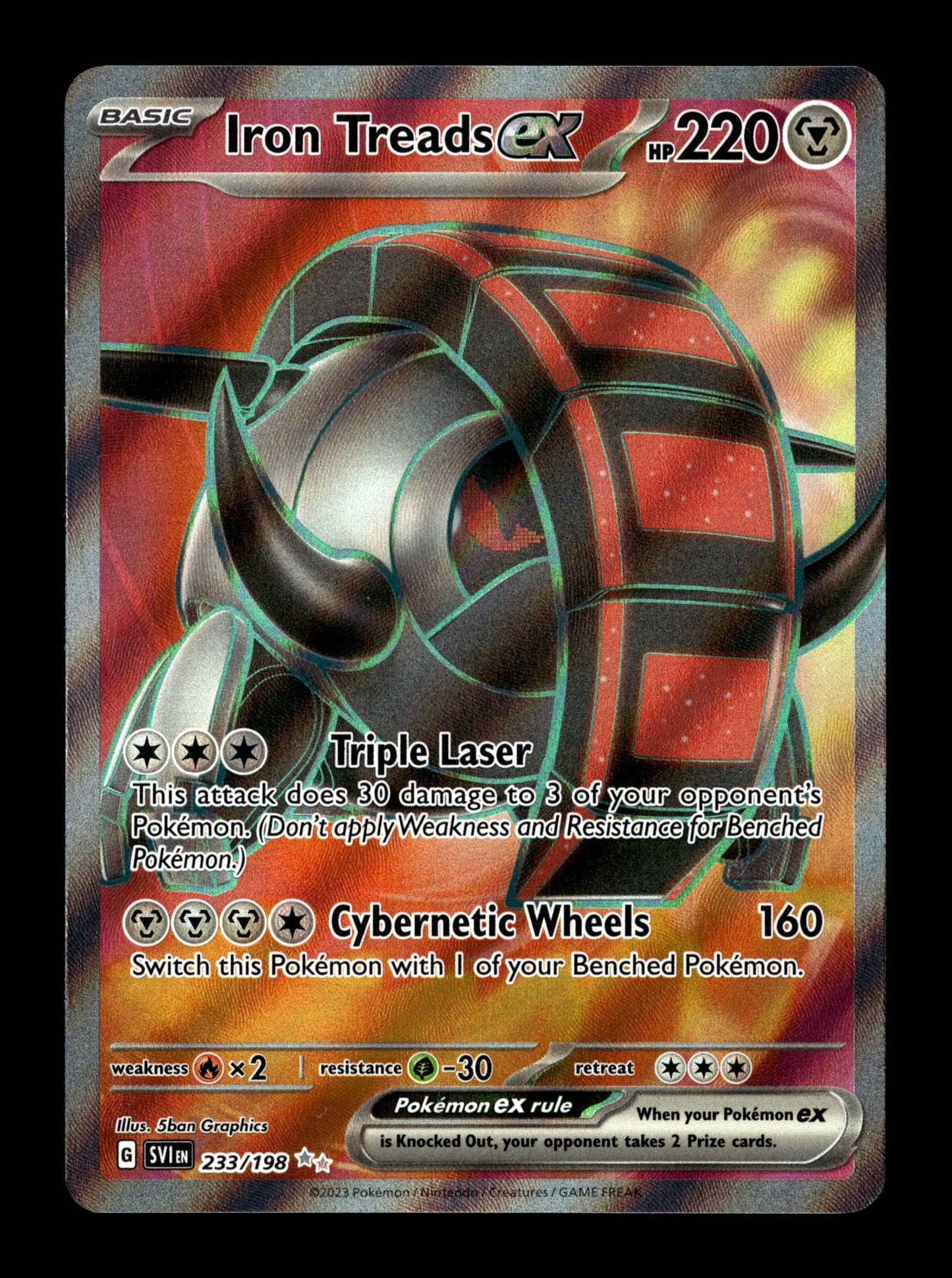 Pokemon Scarlet & Violet Base Set Iron Treads ex 233