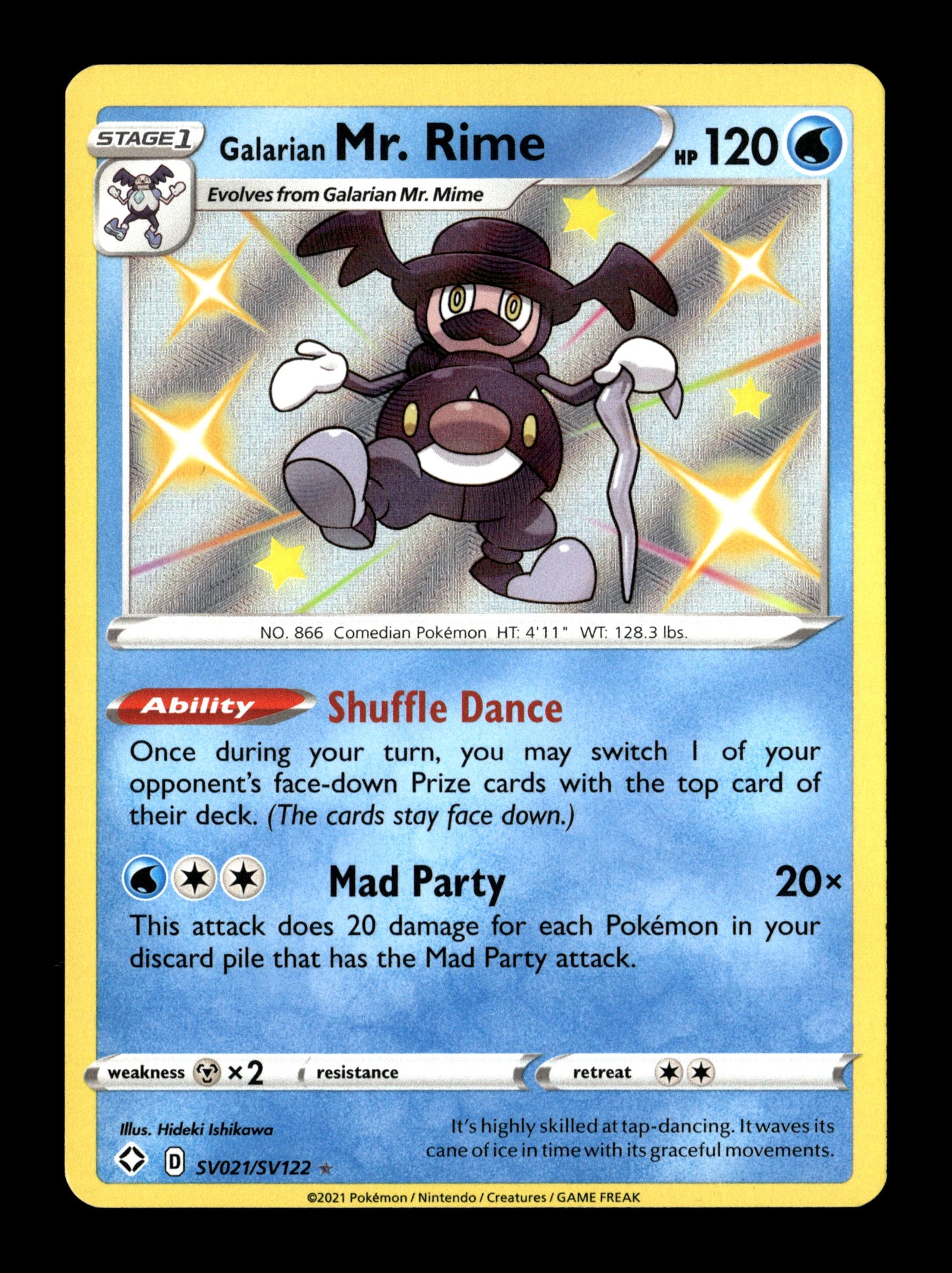 Pokemon Shining Fates Galarian Mr. Rime 021