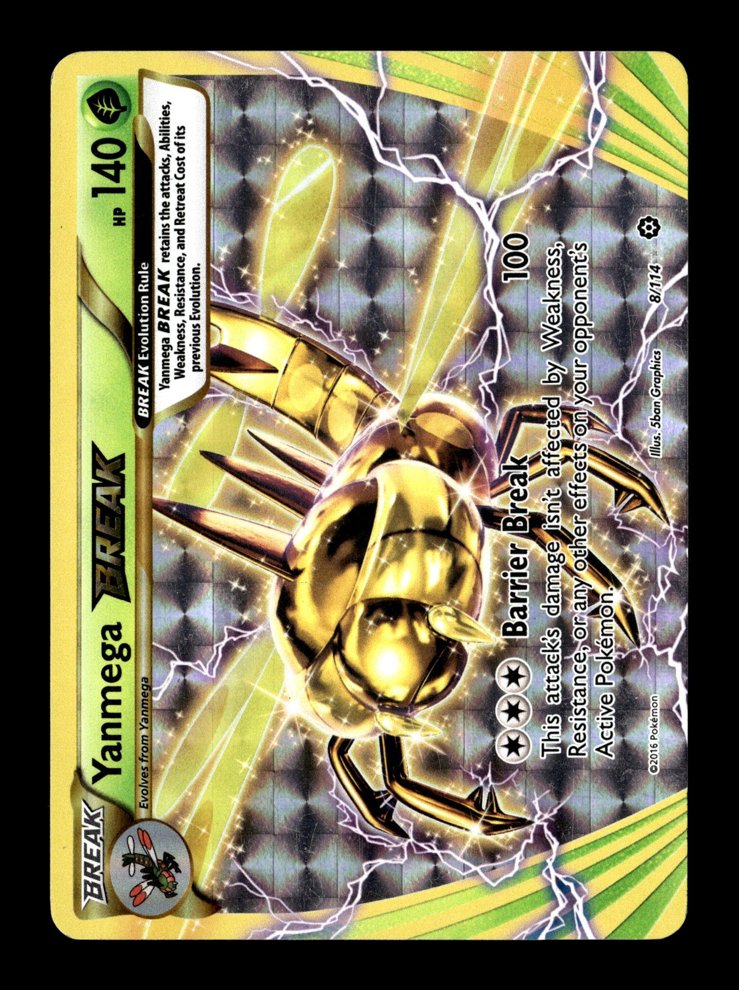 Pokemon Steam Siege Yanmega BREAK 8 - Lightly Played