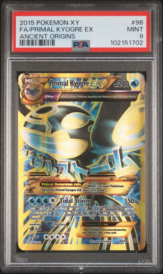 Pokemon Ancient Origins Primal Kyogre EX 96 PSA 9