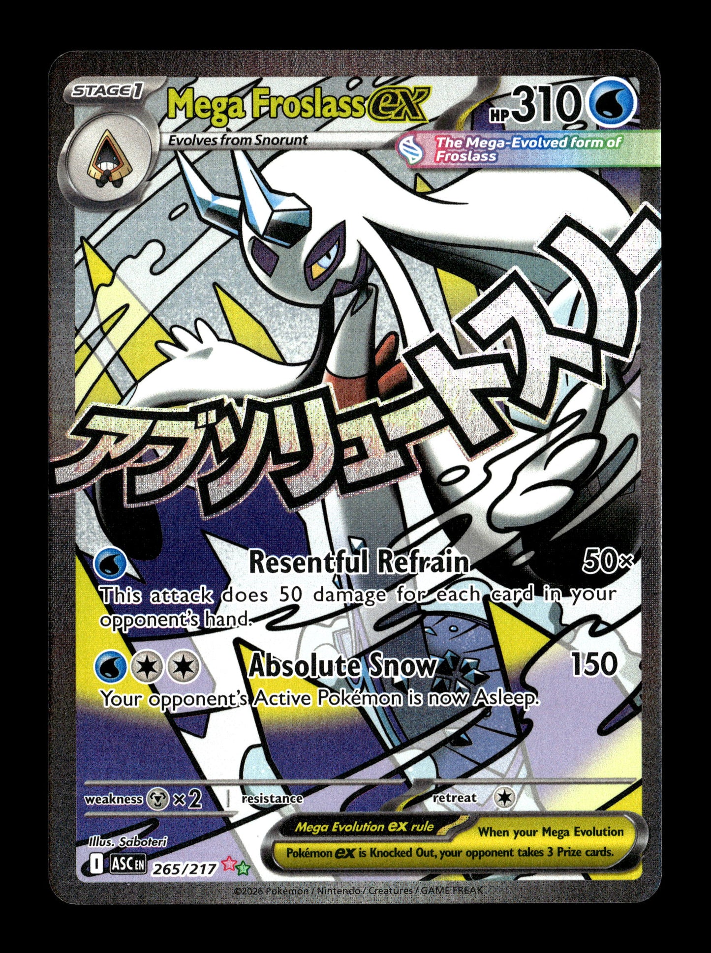 Pokemon Ascended Heroes Mega Froslass ex 265