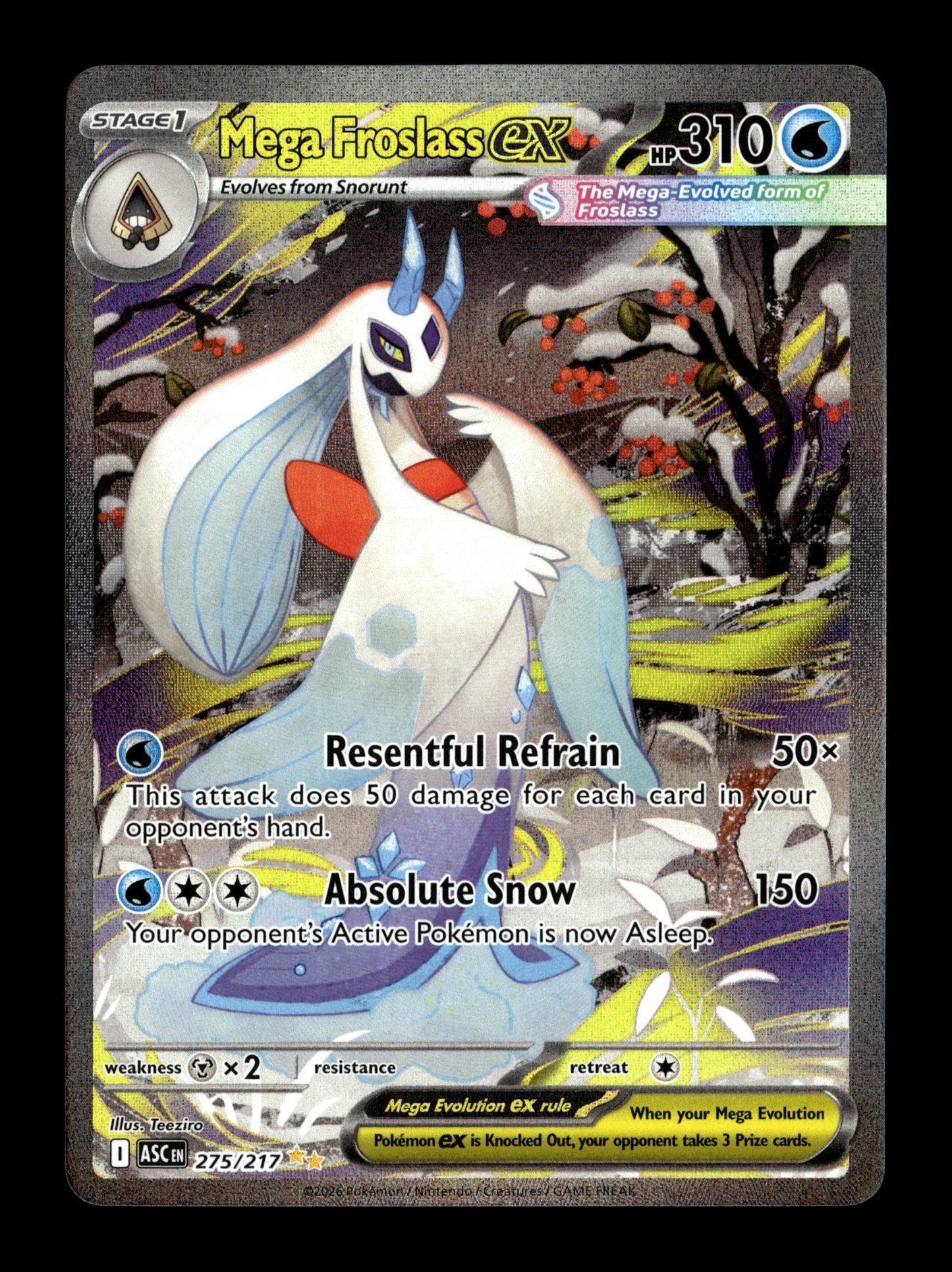Pokemon Ascended Heroes Mega Froslass ex 275