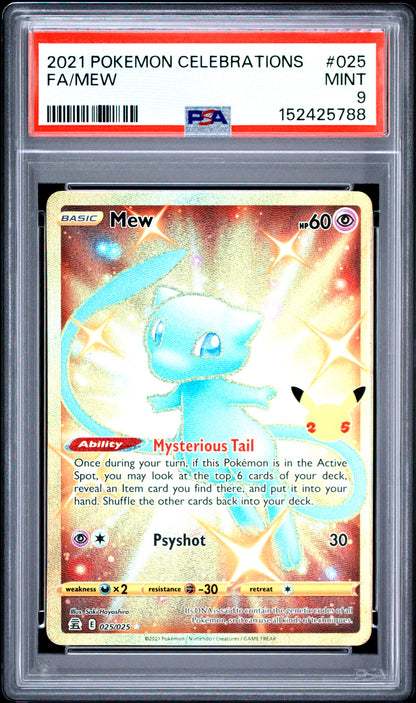 Pokemon Celebrations Mew 25 PSA 9