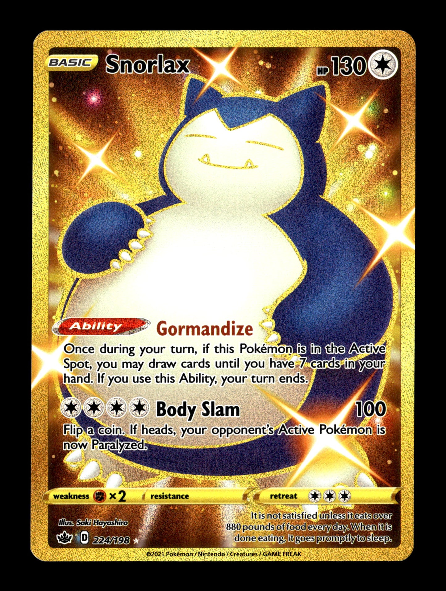 Pokemon Chilling Reign Snorlax 224