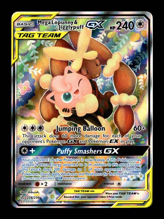 Pokemon Cosmic Eclipse Mega Lopunny & Jigglypuff GX 226