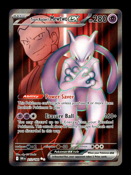 Pokemon Destined Rivals Team Rocket's Mewtwo ex 213