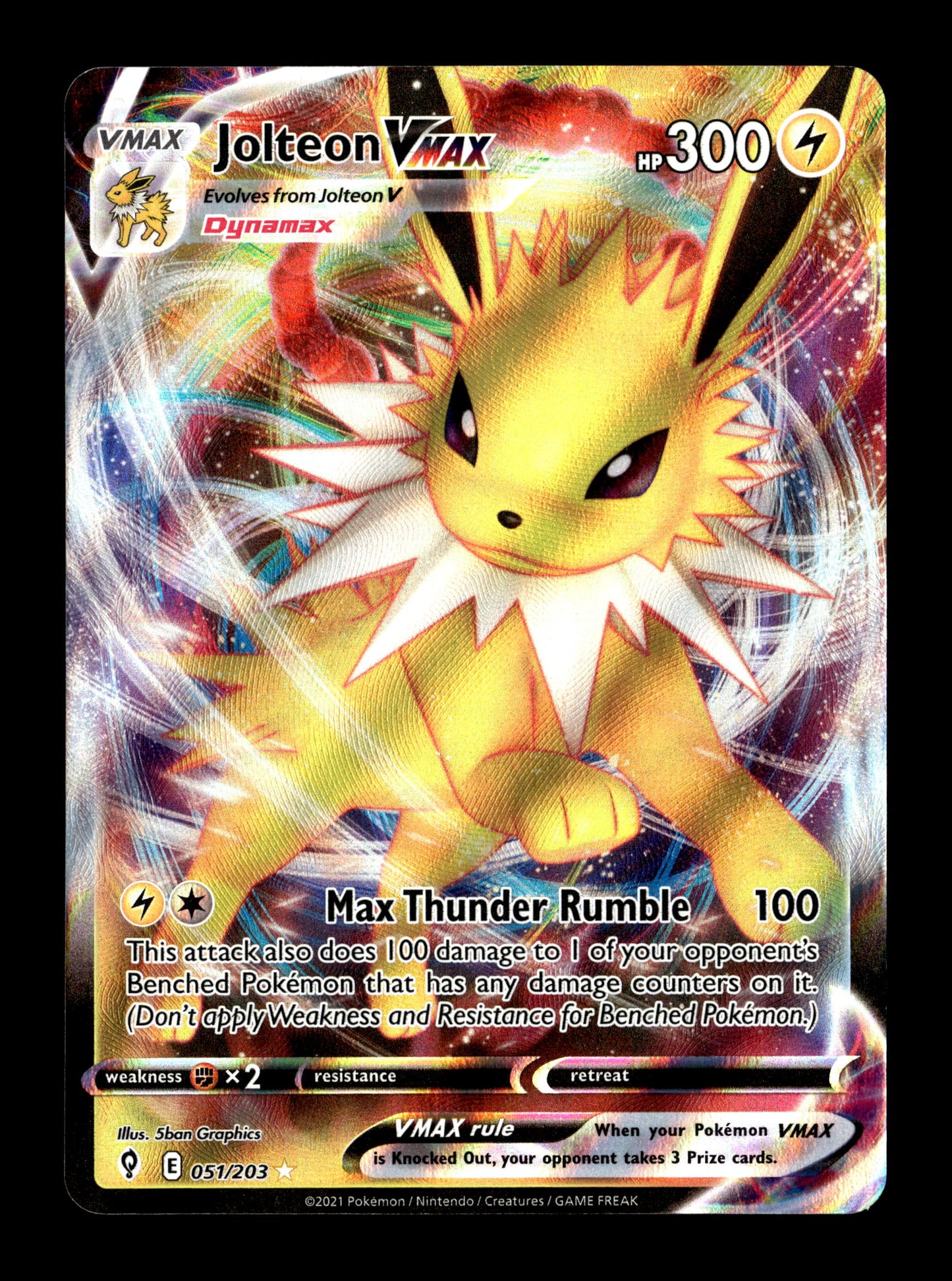 Pokemon Evolving Skies Jolteon VMAX 51