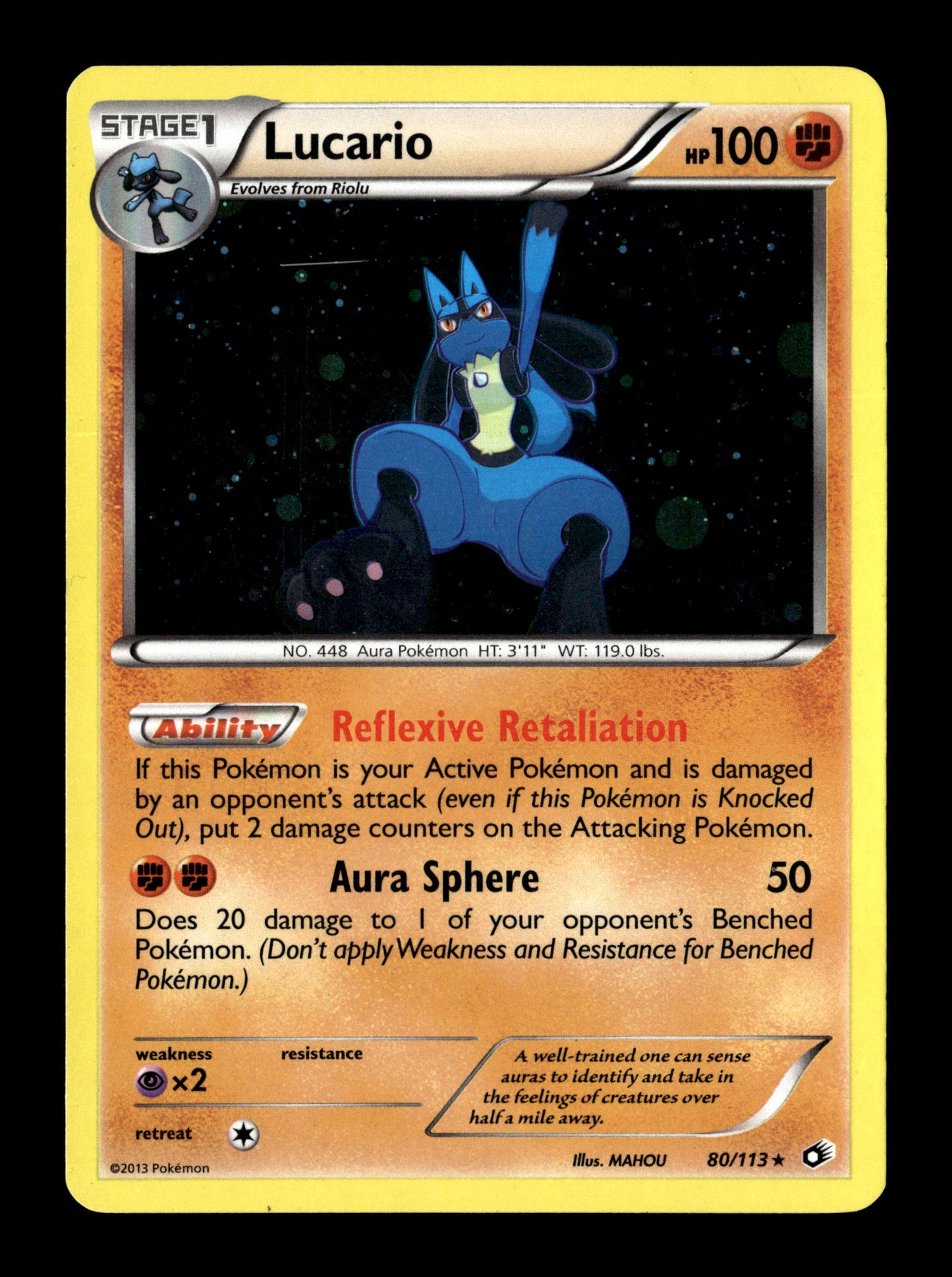Pokemon Legendary Treasures Lucario 80 - Moderately Played