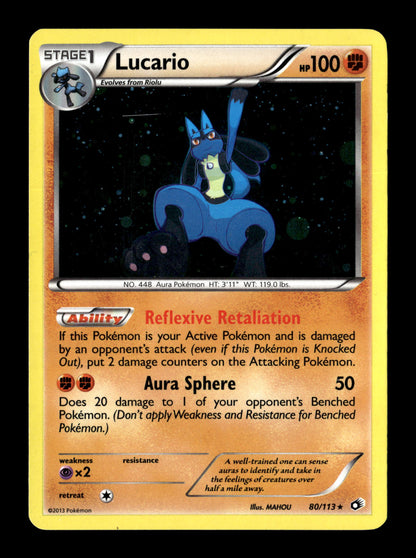 Pokemon Legendary Treasures Lucario 80 - Moderately Played