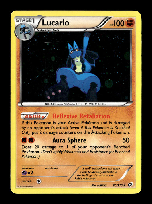 Pokemon Legendary Treasures Lucario 80 - Moderately Played
