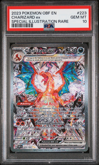 Pokemon Obsidian Flames Charizard ex 223 PSA 10