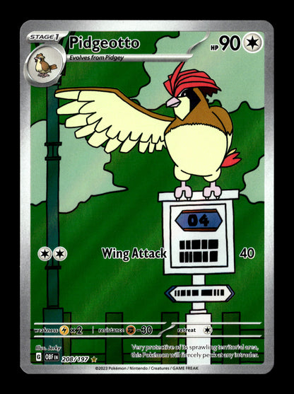 Pokemon Obsidian Flames Pidgeotto 208