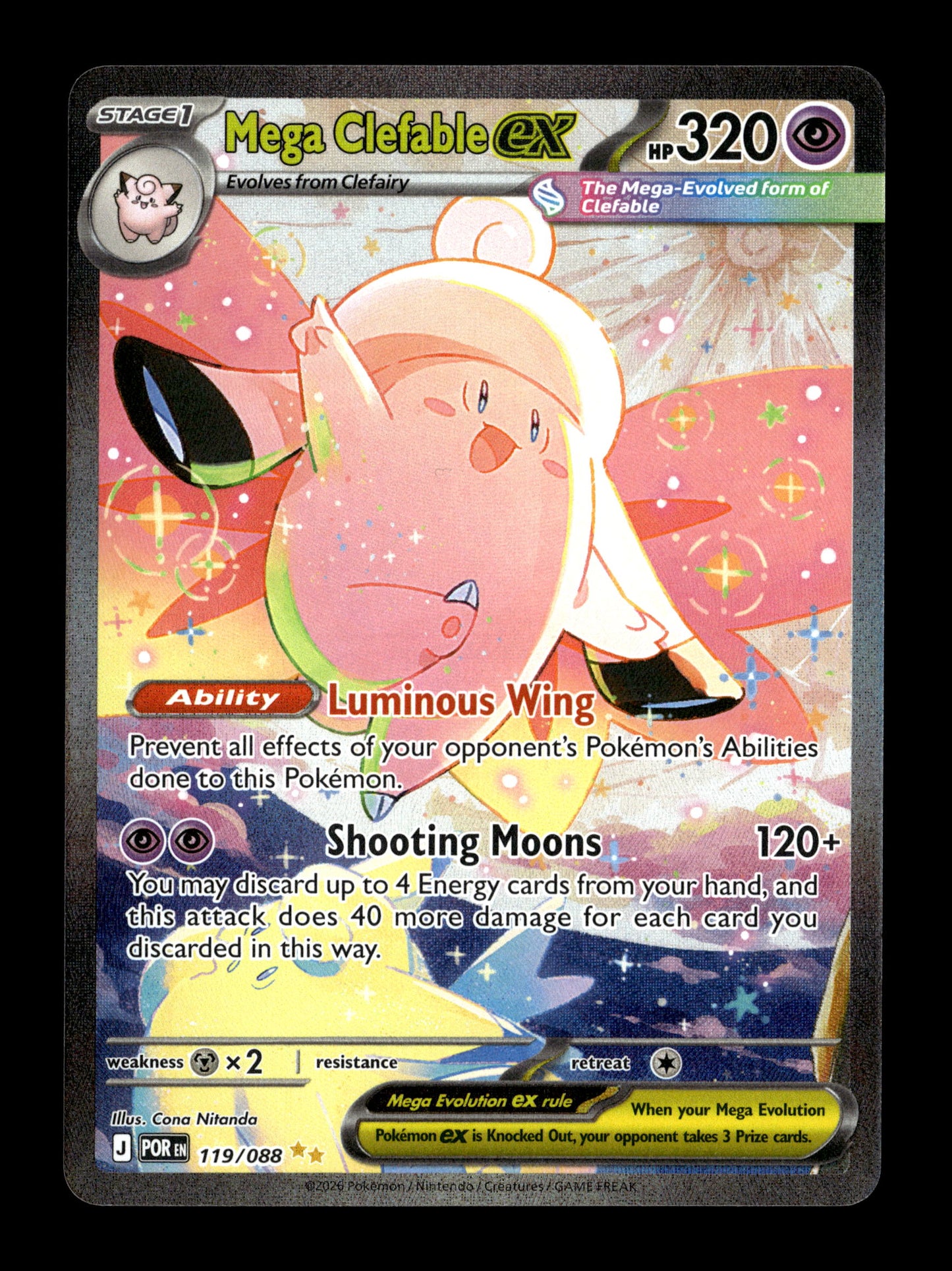 Pokemon Perfect Order Mega Clefable ex 119