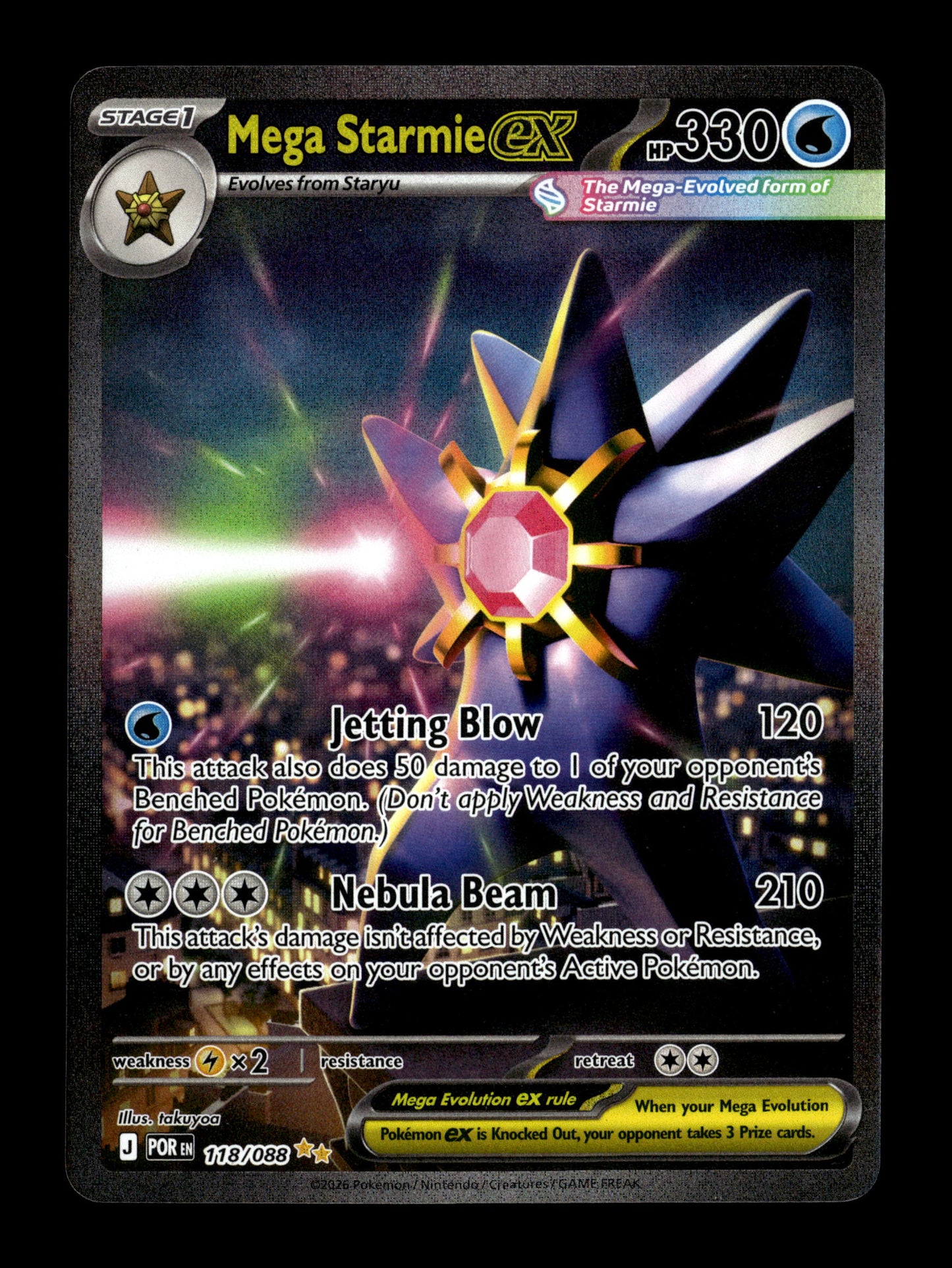 Pokemon Perfect Order Mega Starmie ex 118