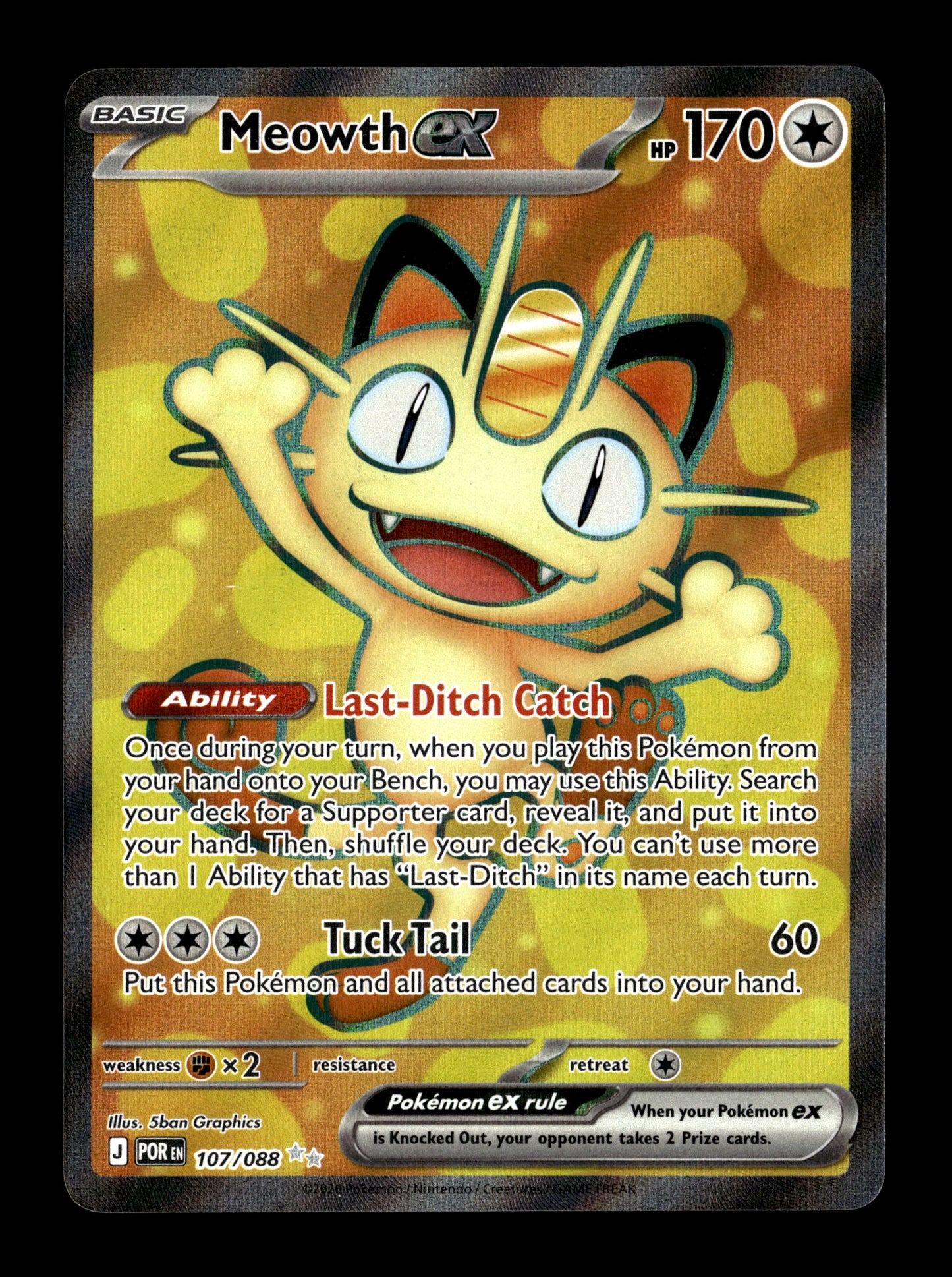 Pokemon Perfect Order Meowth ex 107