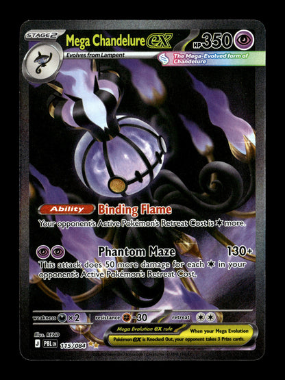 Pokemon Pitch Black Mega Chandelure ex 115