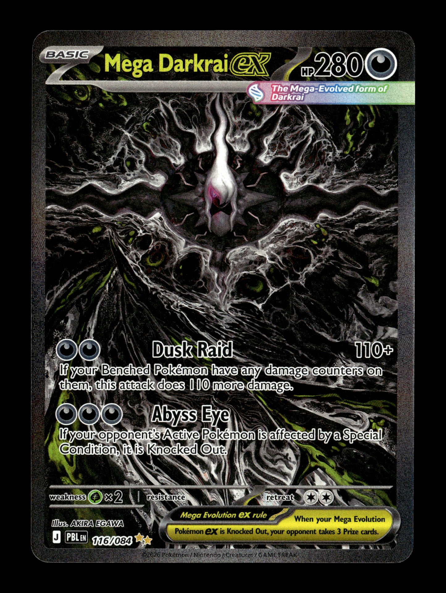 Pokemon Pitch Black Mega Darkrai ex 116