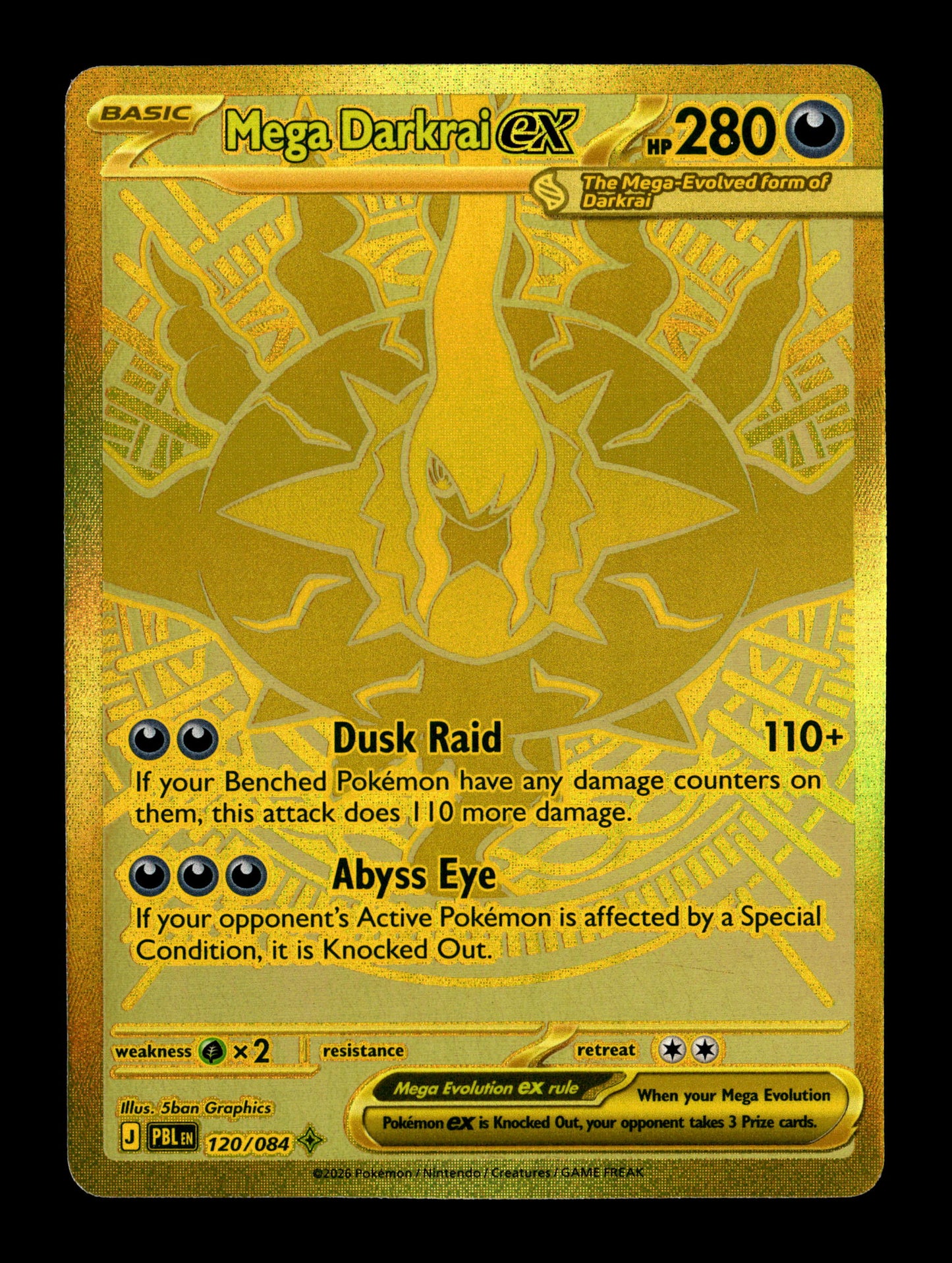 Pokemon Pitch Black Mega Darkrai ex 120