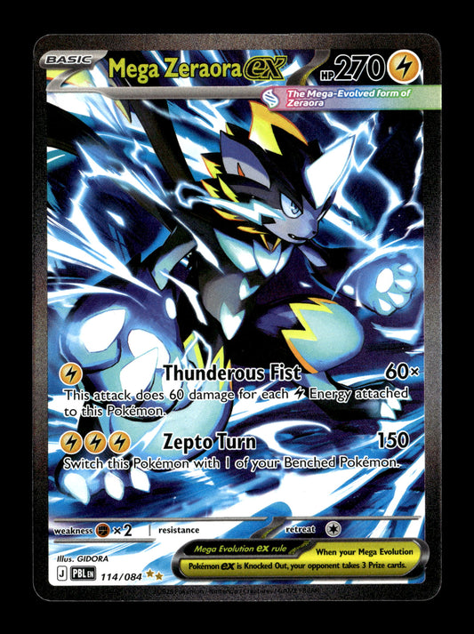 Pokemon Pitch Black Mega Zeraora ex 114
