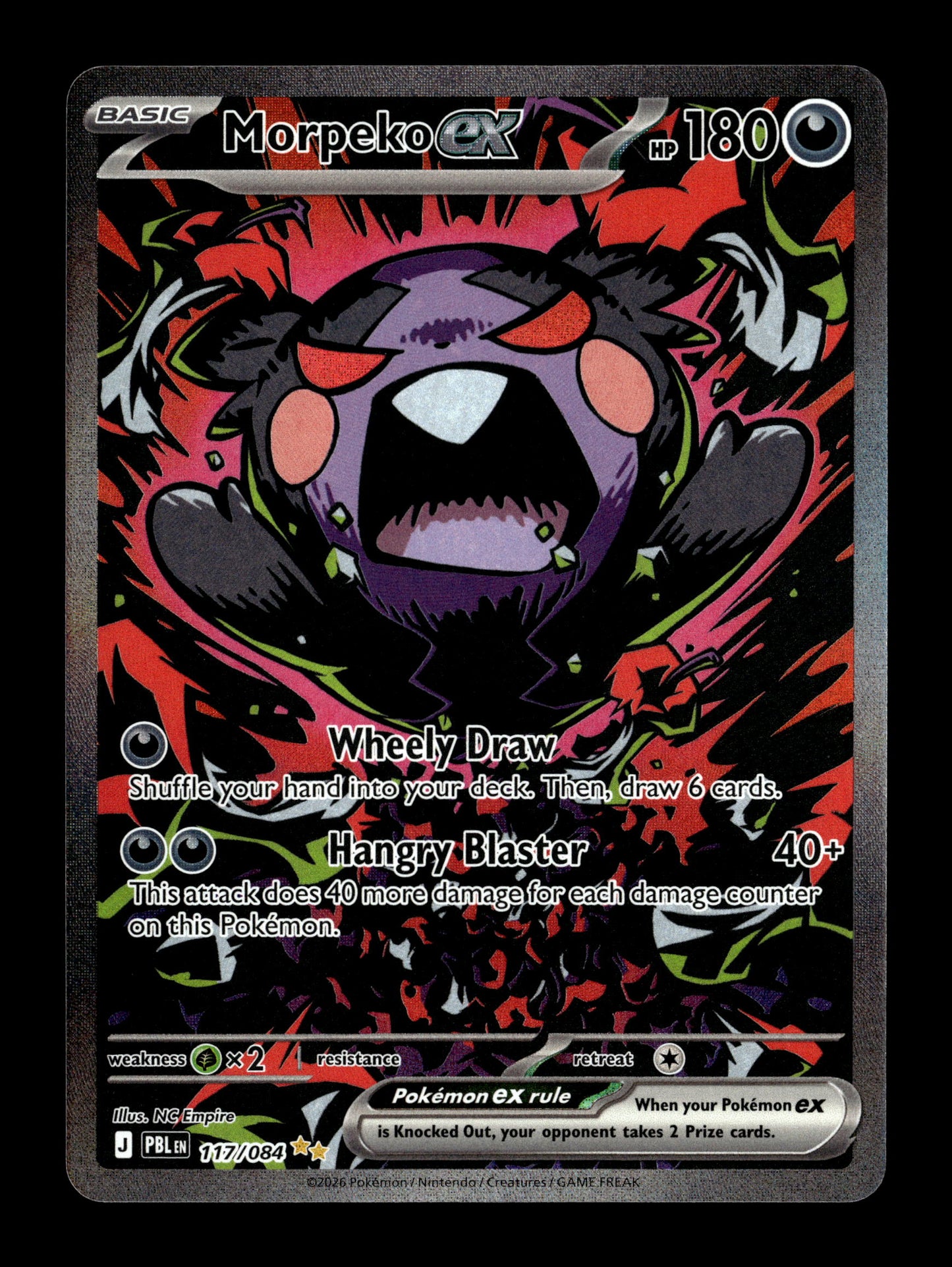 Pokemon Pitch Black Morpeko ex 117