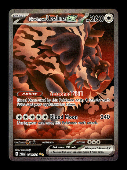 Pokemon Prismatic Evolutions Bloodmoon Ursaluna ex 168