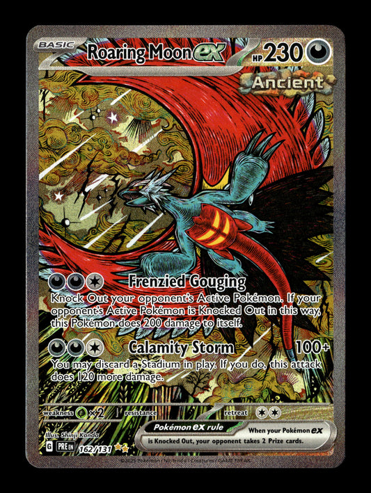 Pokemon Prismatic Evolutions Roaring Moon ex 162