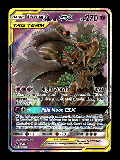 Pokemon Promo Trevenant & Dusknoir GX 217 - Heavily Played