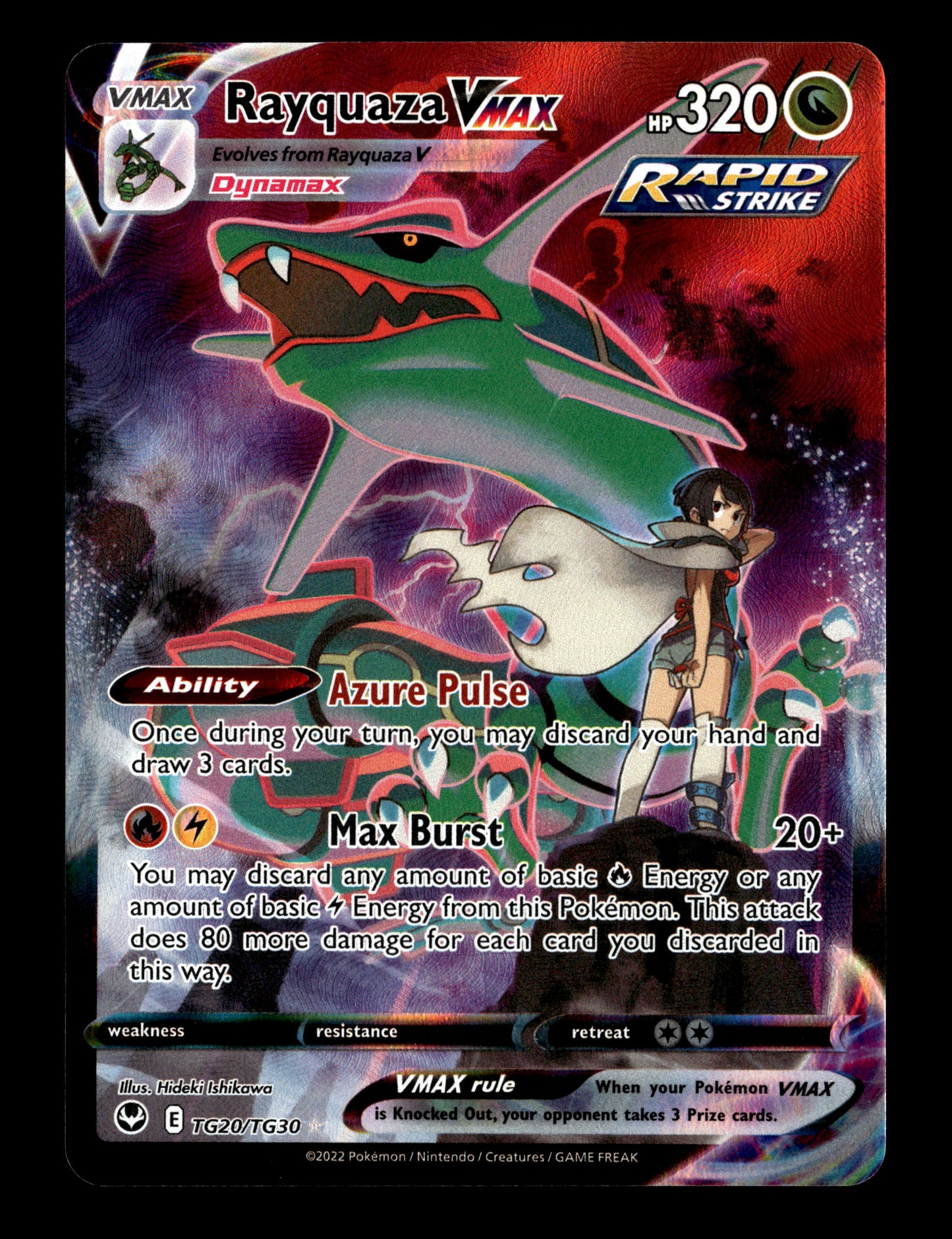 Pokemon Silver Tempest Rayquaza VMAX TG20