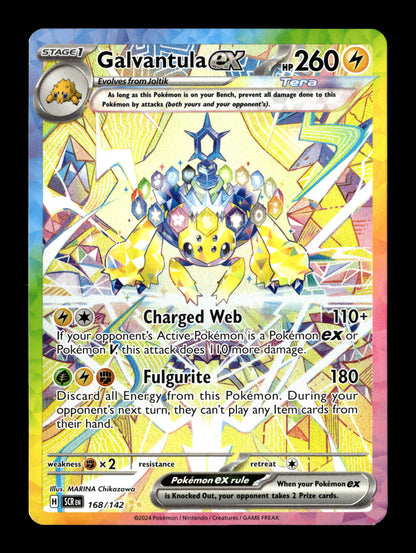 Pokemon Stellar Crown Galvantula ex 168