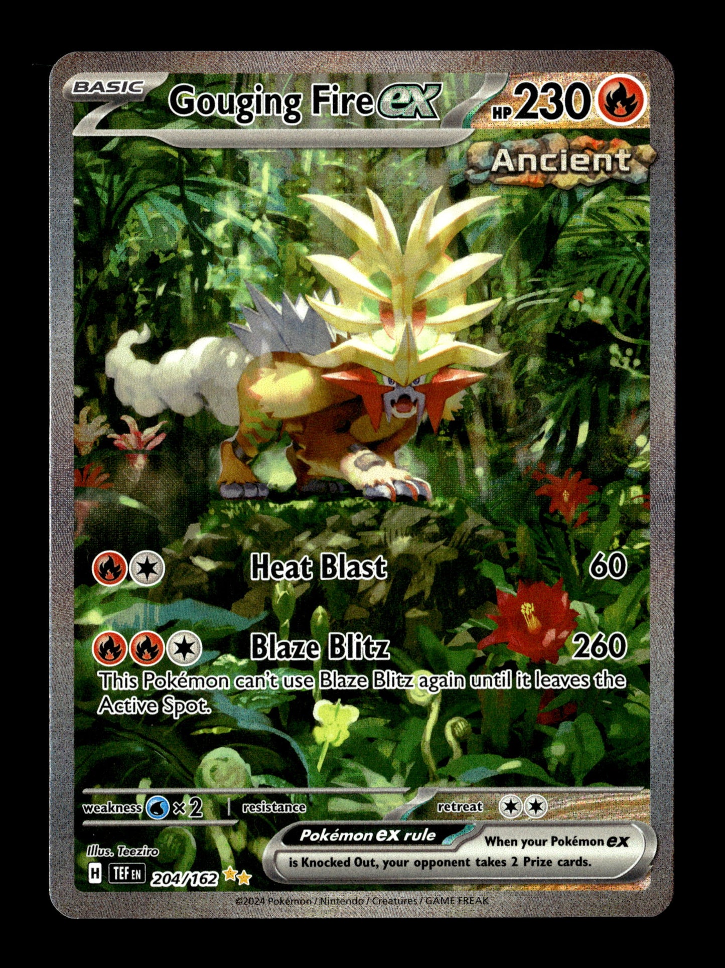 Pokemon Temporal Forces Gouging Fire ex 204