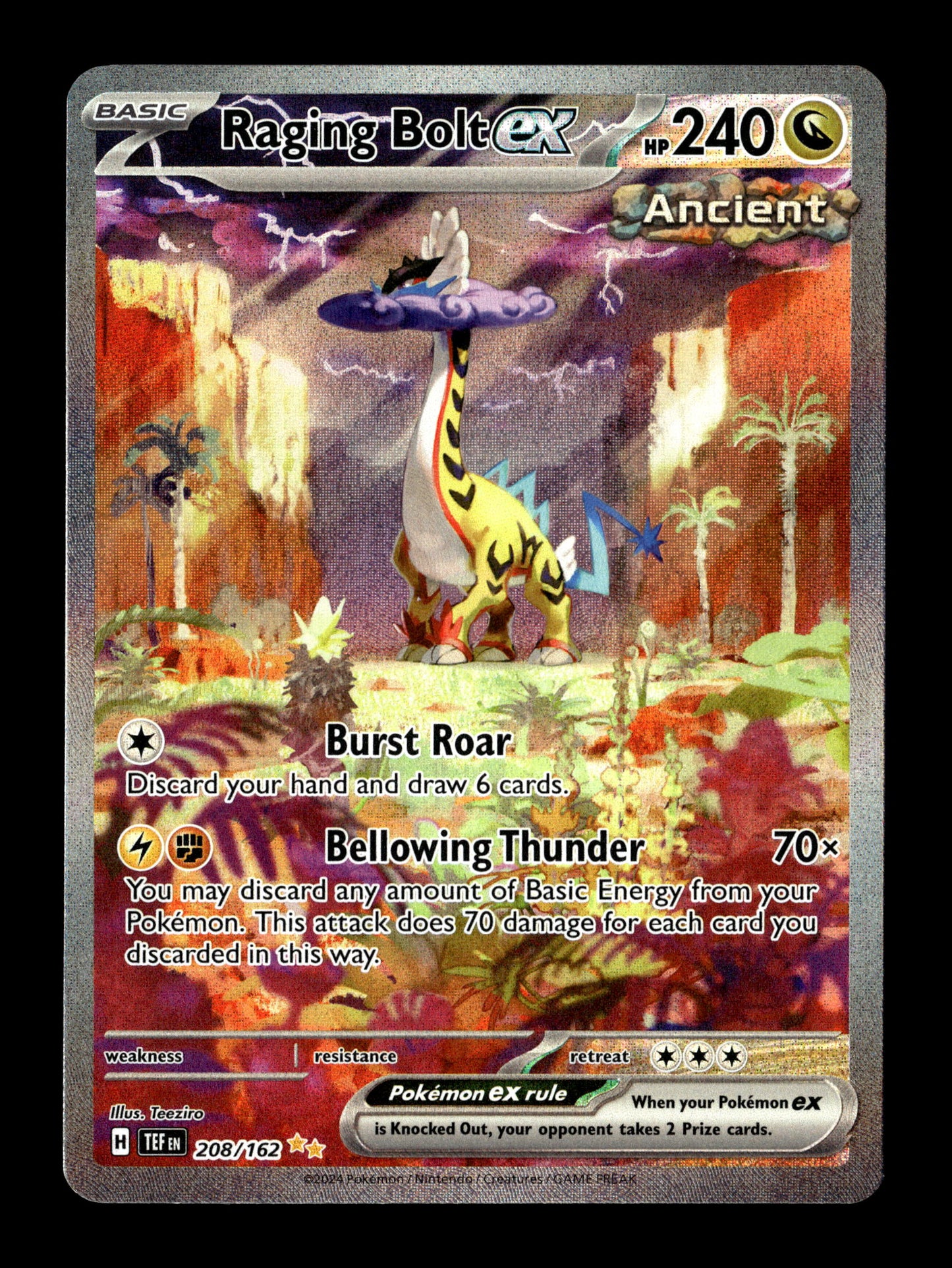 Pokemon Temporal Forces Raging Bolt ex 208