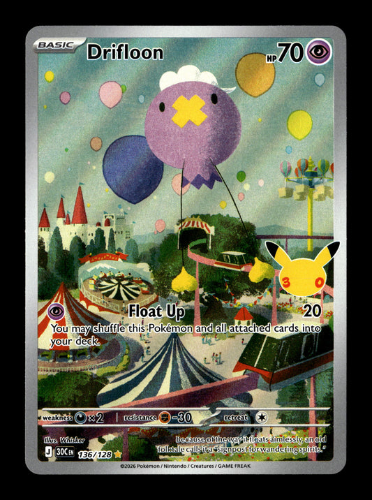 Pokemon 30th Celebration Drifloon 136