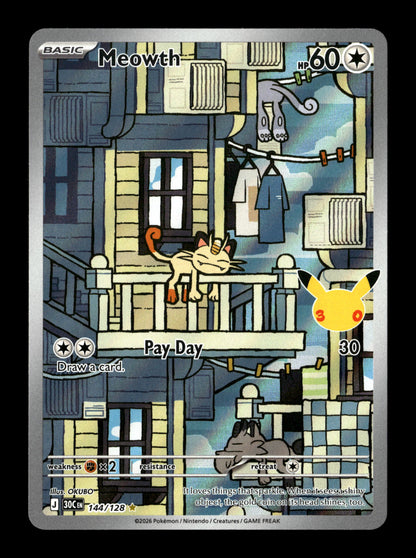 Pokemon 30th Celebration Meowth 144