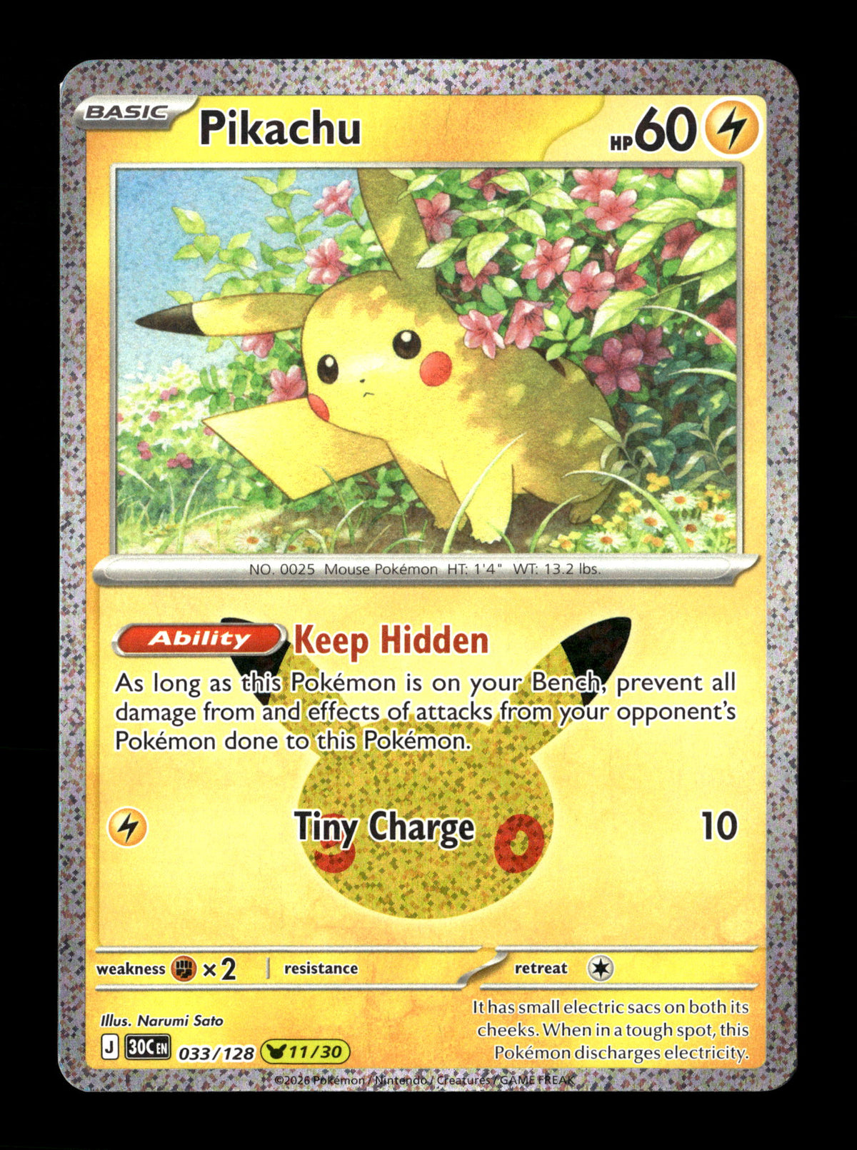 Pokemon 30th Celebration Pikachu 033