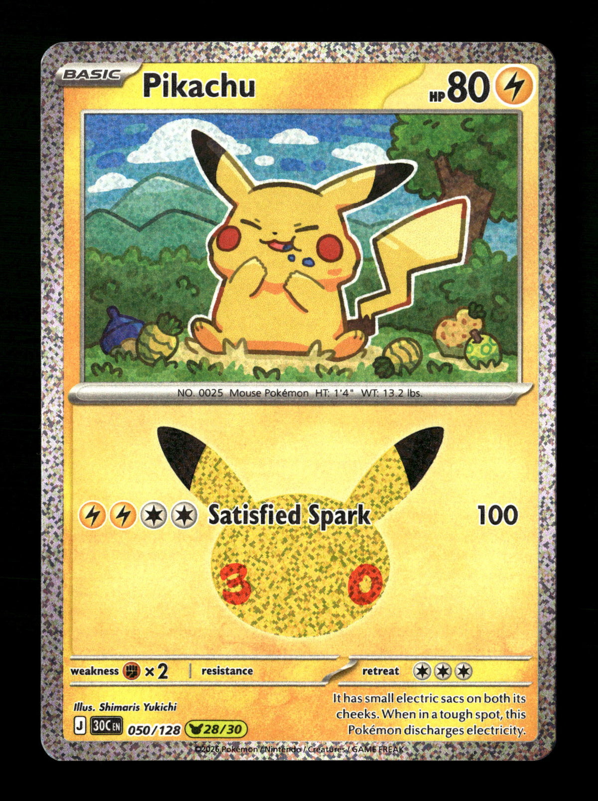 Pokemon 30th Celebration Pikachu 050