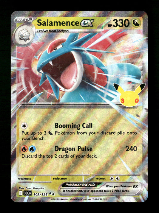 Pokemon 30th Celebration Salamence ex 109