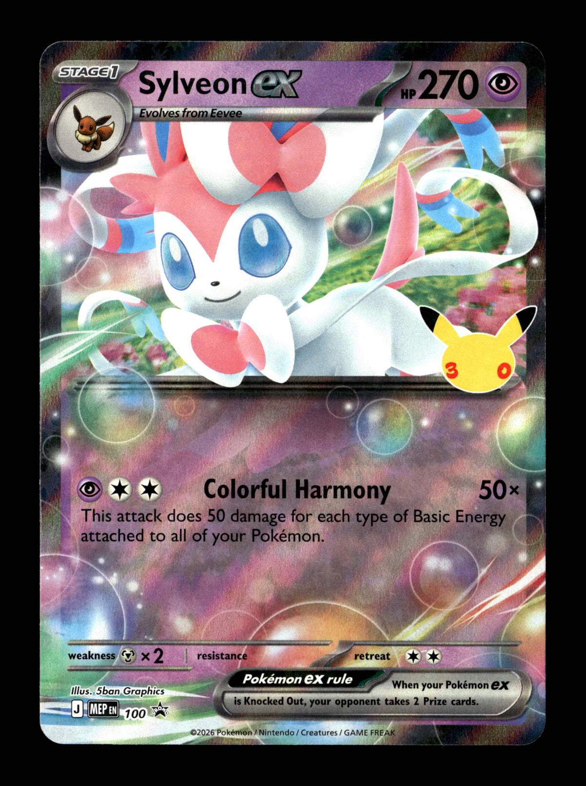 Pokemon Mega Evolution Promo Sylveon ex 100