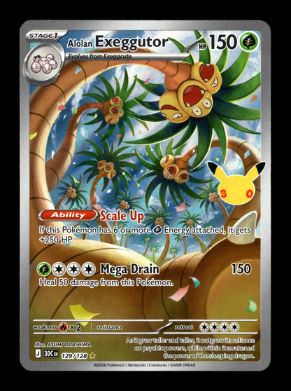 Pokemon 30th Celebration Alolan Exeggutor 129