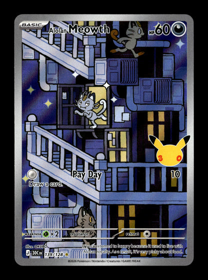 Pokemon 30th Celebration Alolan Meowth 139